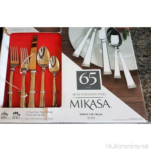 Mikasa 18/10 Stainless Steel 65 piece silverware set (Rope) - B074CLV6CY